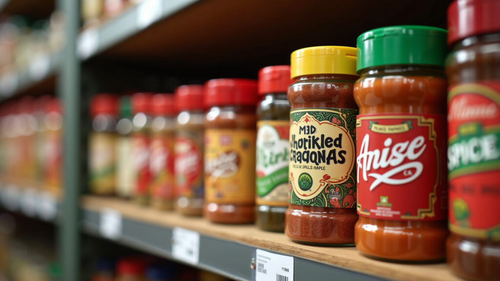 Etiquetas personalizadas para potes de tempero.