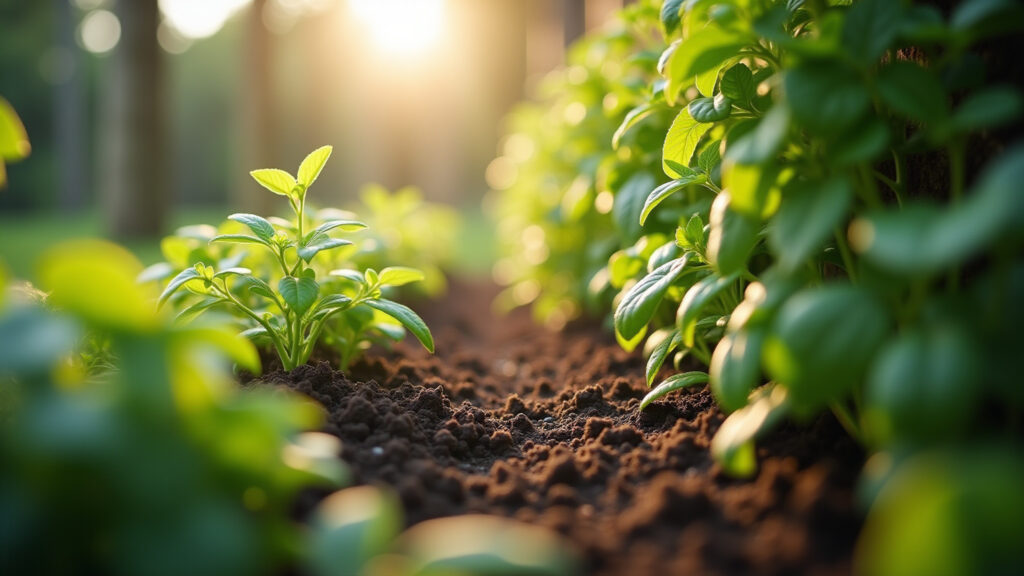 Fertilizing a vertical herb garden with organic fertilizer, natural light, 8K, sharp focus, Adubando o jardim vertical de temperos.