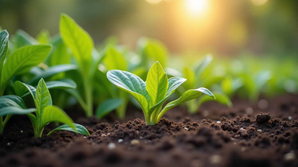 August garden, preparing soil for spring, professional photography, 8K quality, sharp focus, Preparando o solo para a primavera em agosto.