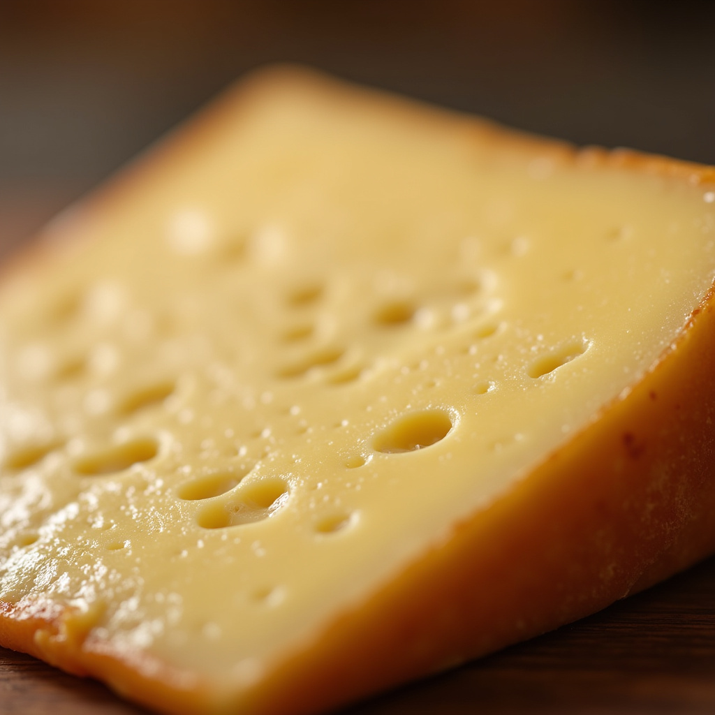 Close-up of camembert cheese with cut marks on crust, ready to bake, professional photography, 8K, Queijo camembert com cortes na casca.