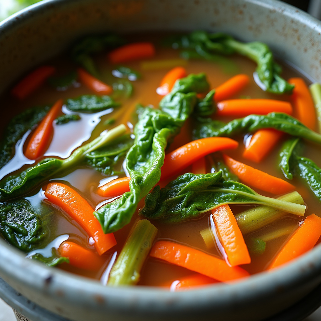 Close-up of vegetable scraps fermenting in a bucket of water, natural light, 8K quality, sharp Restos de vegetais fermentando para adubo líquido caseiro.