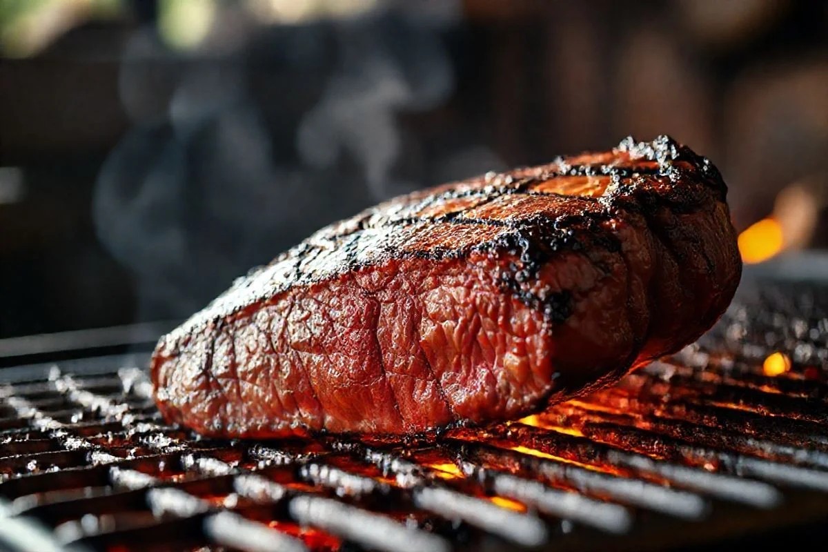 Fraldinha grelhada suculenta, churrasco brasileiro.