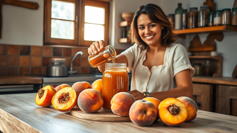 Como fazer doce de pêssego em calda com caroço?