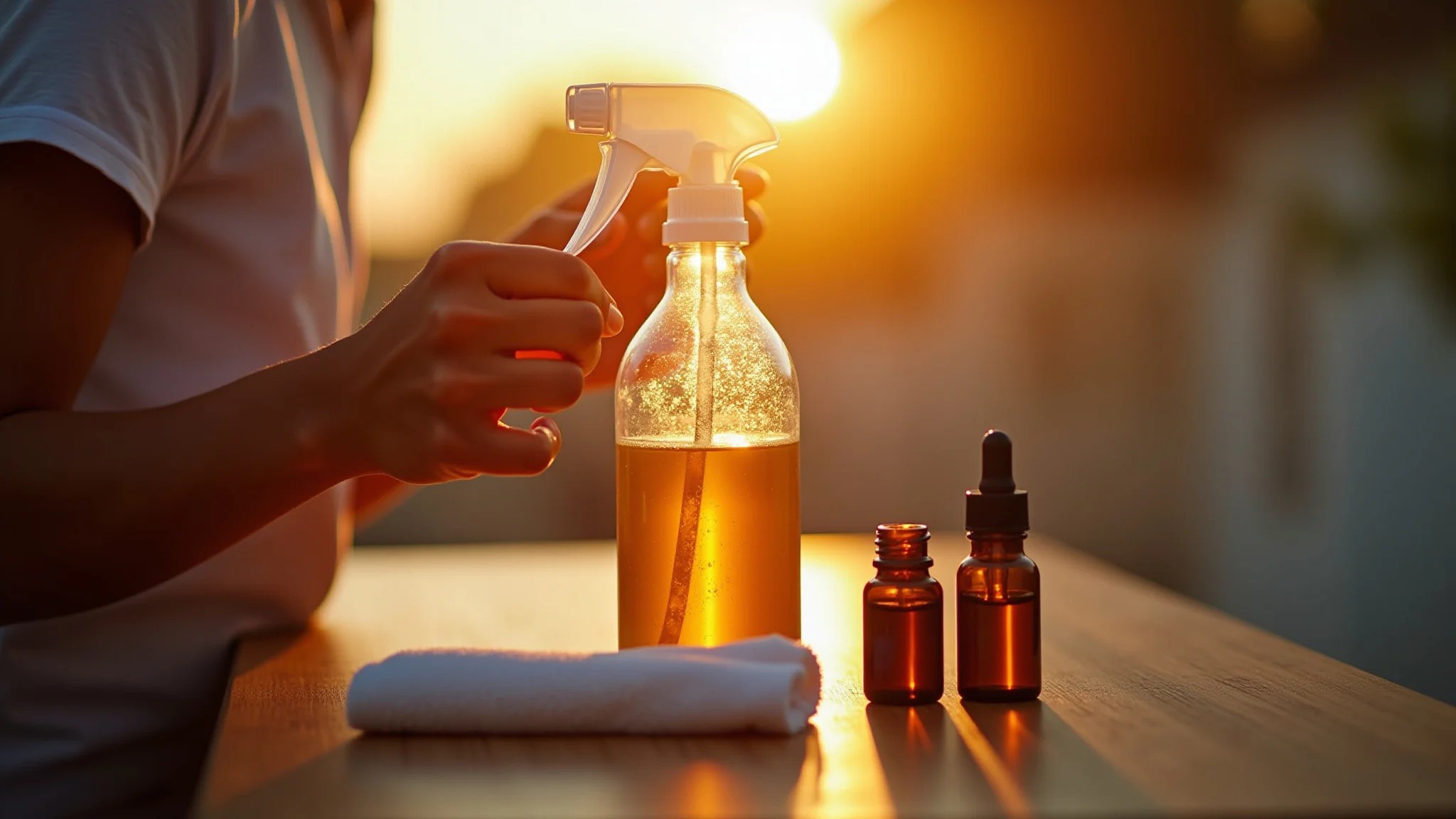 Limpeza natural com óleo essencial de laranja.