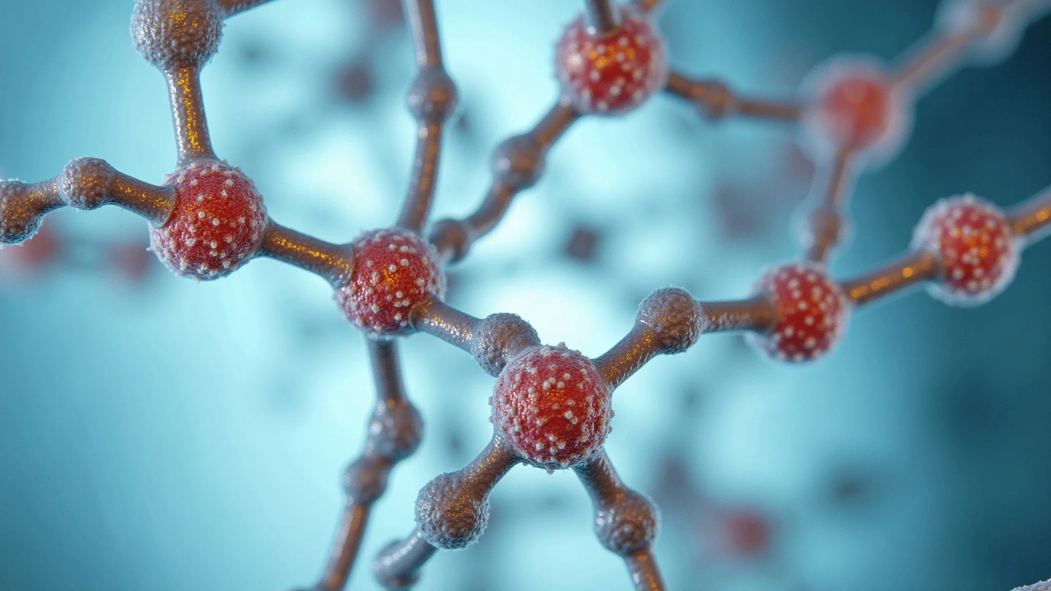 Imagem microscópica da enzima bromelina.