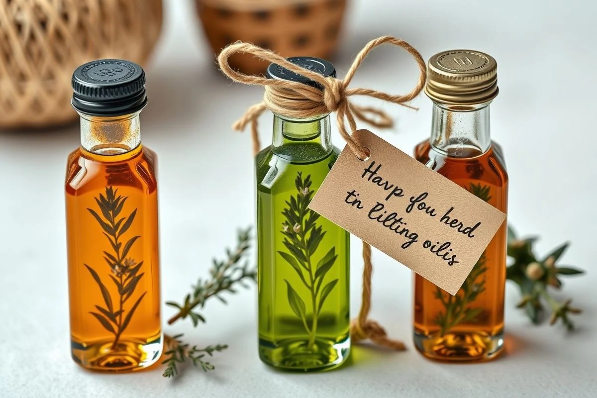 Kit presente com azeites aromatizados, presente original e carinhoso.