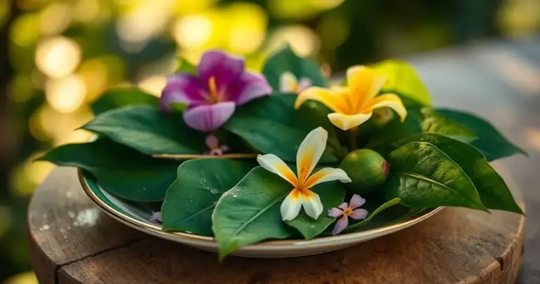 Flores E Folhas De Árvores Que São Comestíveis E Deliciosas
