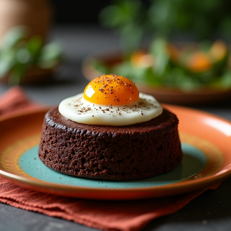 Bolo vegano de chocolate com ovo de linhaça.
