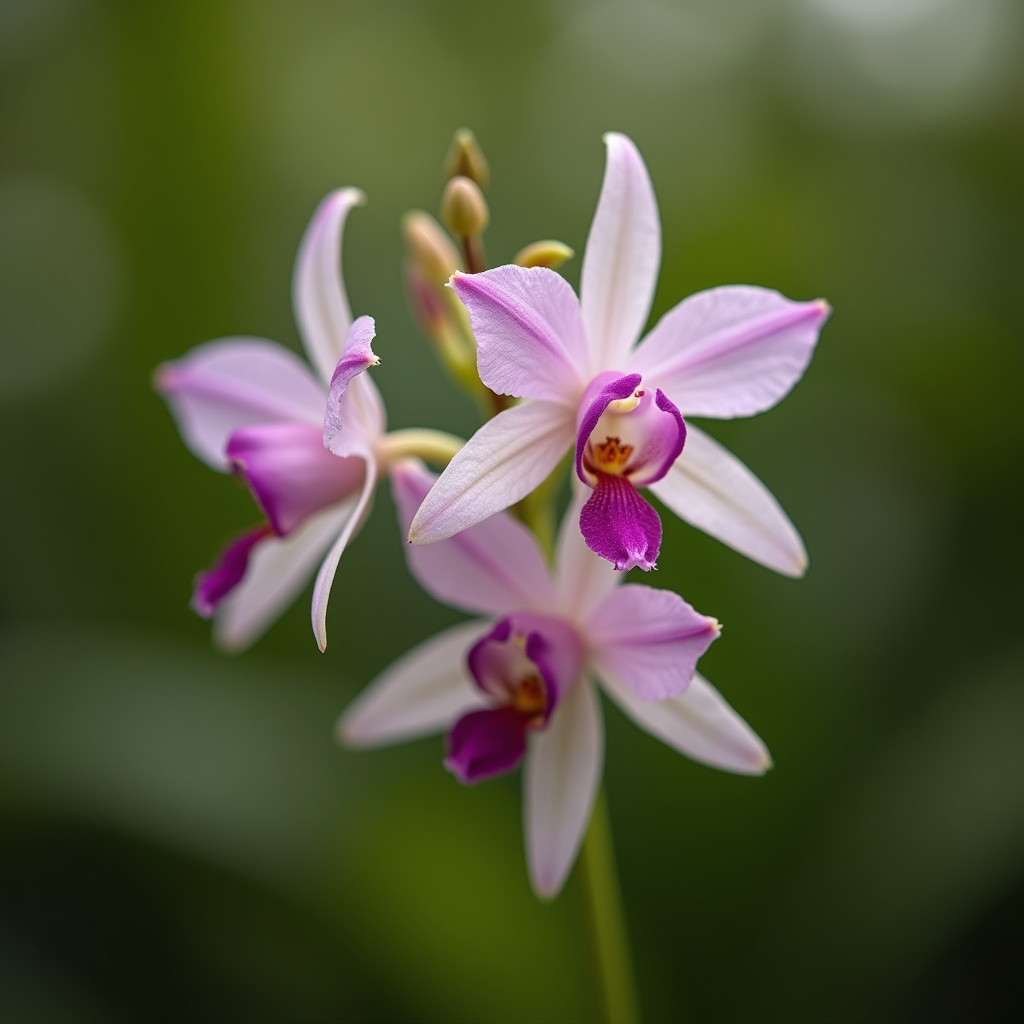 Cattleya walkeriana, miniature orchid, delicate flowers, Brazilian cerrado, professional Miniatura encantadora de Cattleya walkeriana.