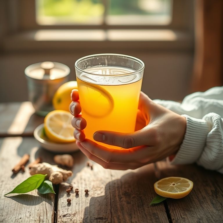 Chá de gengibre com limão: alívio anti-inflamatório natural.