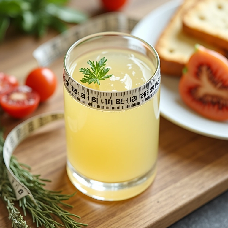 Copo de água de chia com fita métrica, representando saúde intestinal.