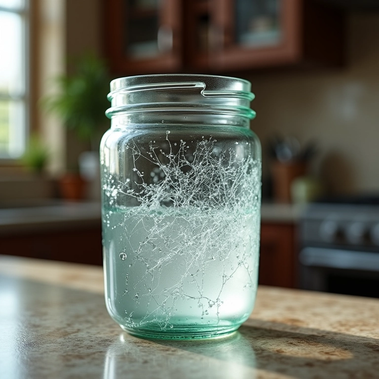 Copo de liquidificador de vidro rachado devido ao choque térmico.