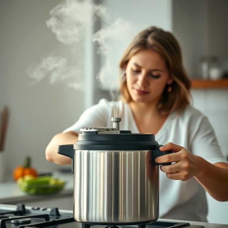 Cozinhar feijão fradinho na panela de pressão.