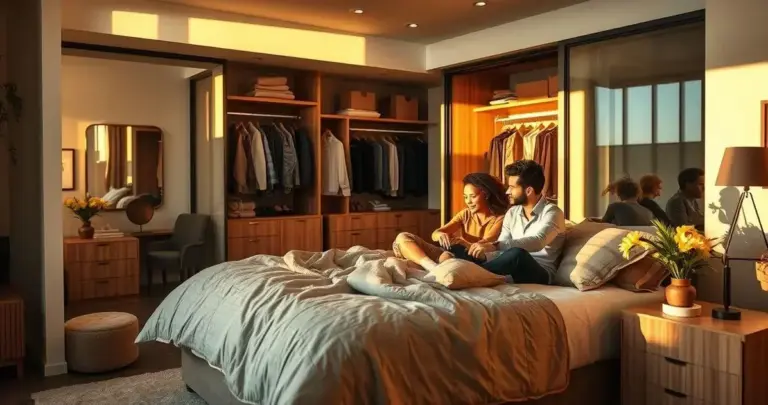 Quarto de Casal com Closet: 20 Projetos Inspiradores