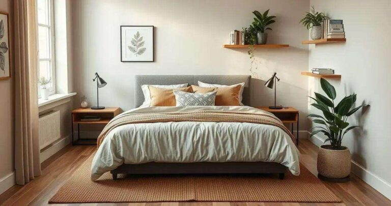 Quarto de Casal Pequeno 20 Ideias de Decoração Aconchegante