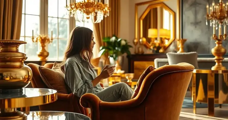 Decoração Glam Dourado e Brilho na Medida Certa