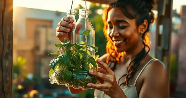 DIY Horta Suspensa com Garrafa PET: Passo a Passo Fácil
