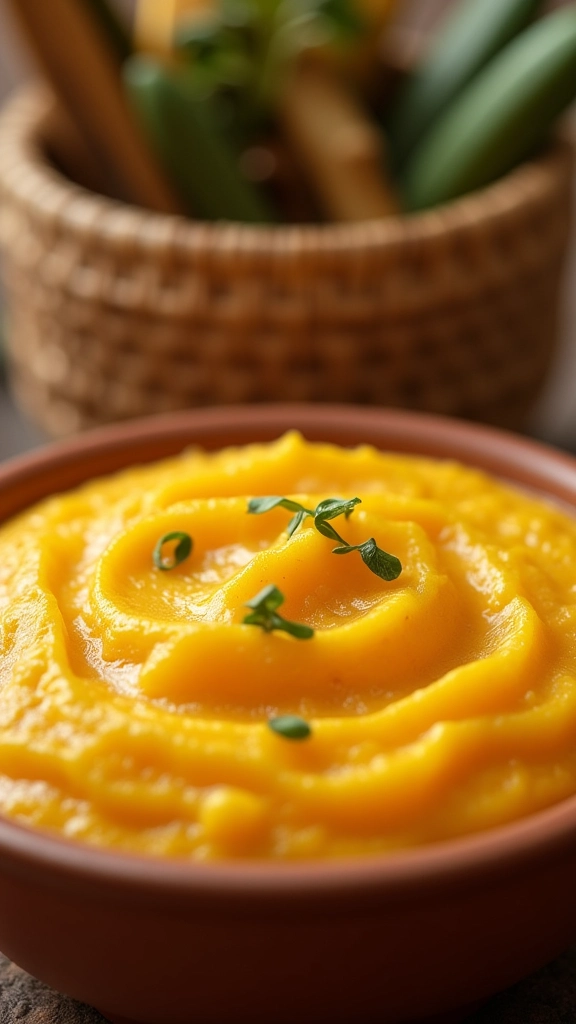 Escondidinho com purê de mandioca e queijo coalho gratinado.