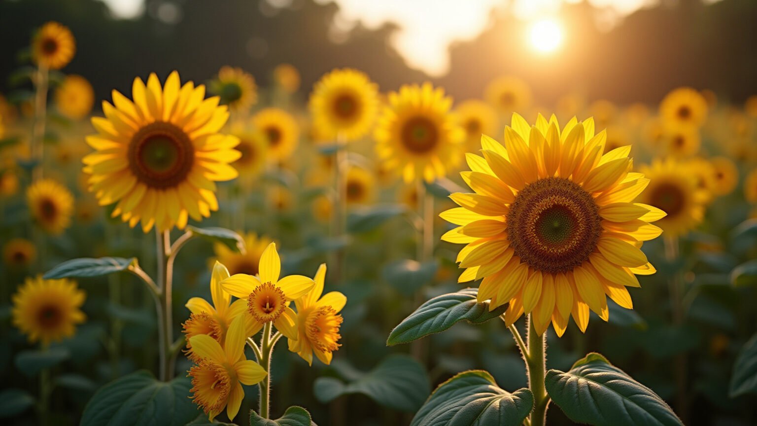 Jardim exuberante com flores que atraem prosperidade.