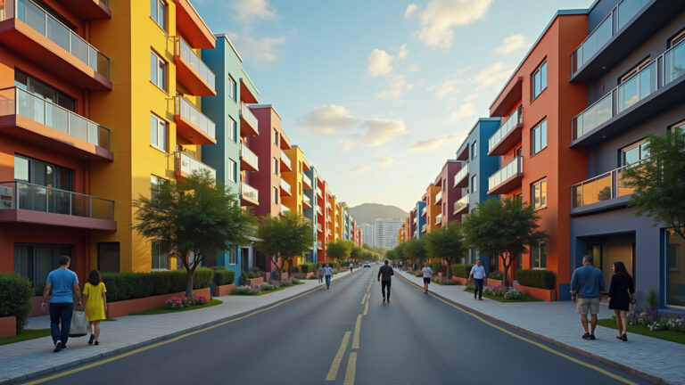 Imóveis modernos e vibrantes em Joinville, Brasil.