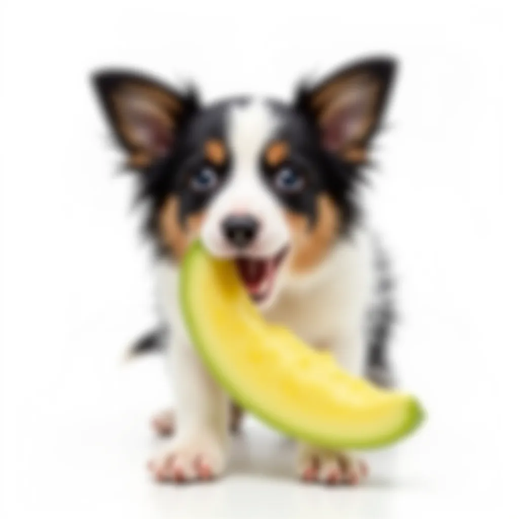 Filhote de border collie mordiscando chuchu cru.