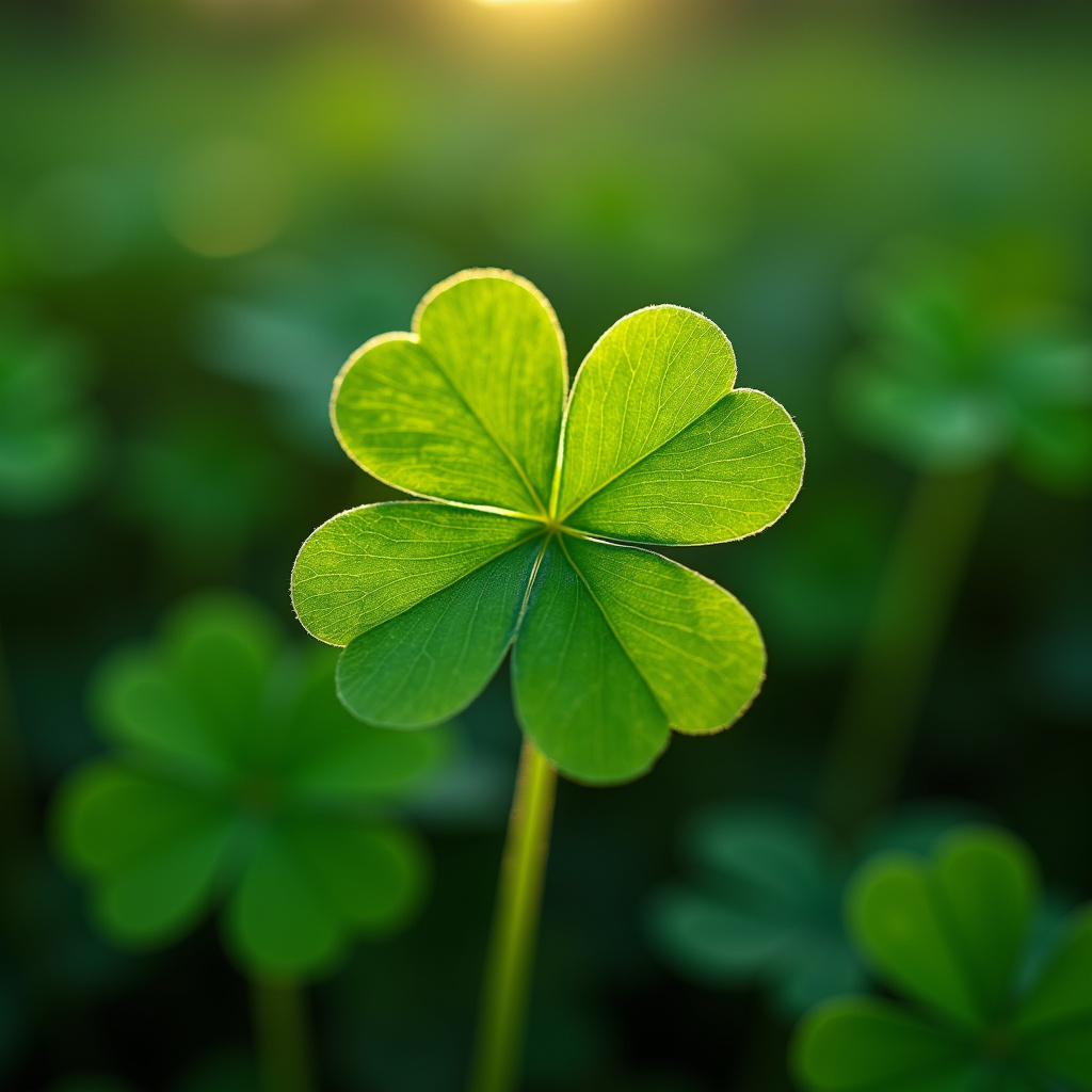 Four-leaf clover in a Brazilian garden, macro shot, professional photography, 8K quality, sharp Trevo-de-quatro-folhas atraindo prosperidade em todas as áreas.