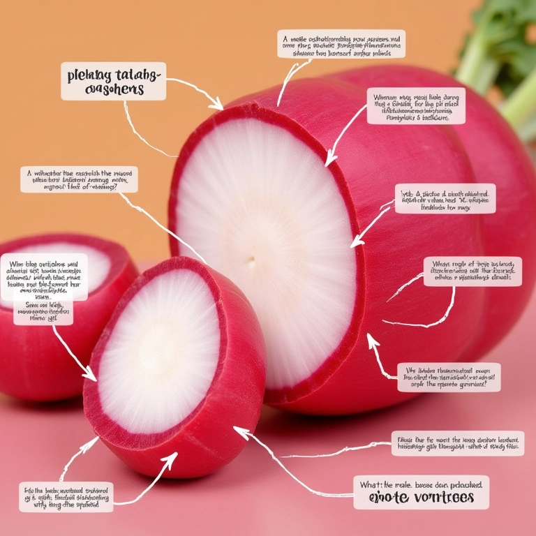 Gráfico explicativo sobre as características especiais do rabanete.
