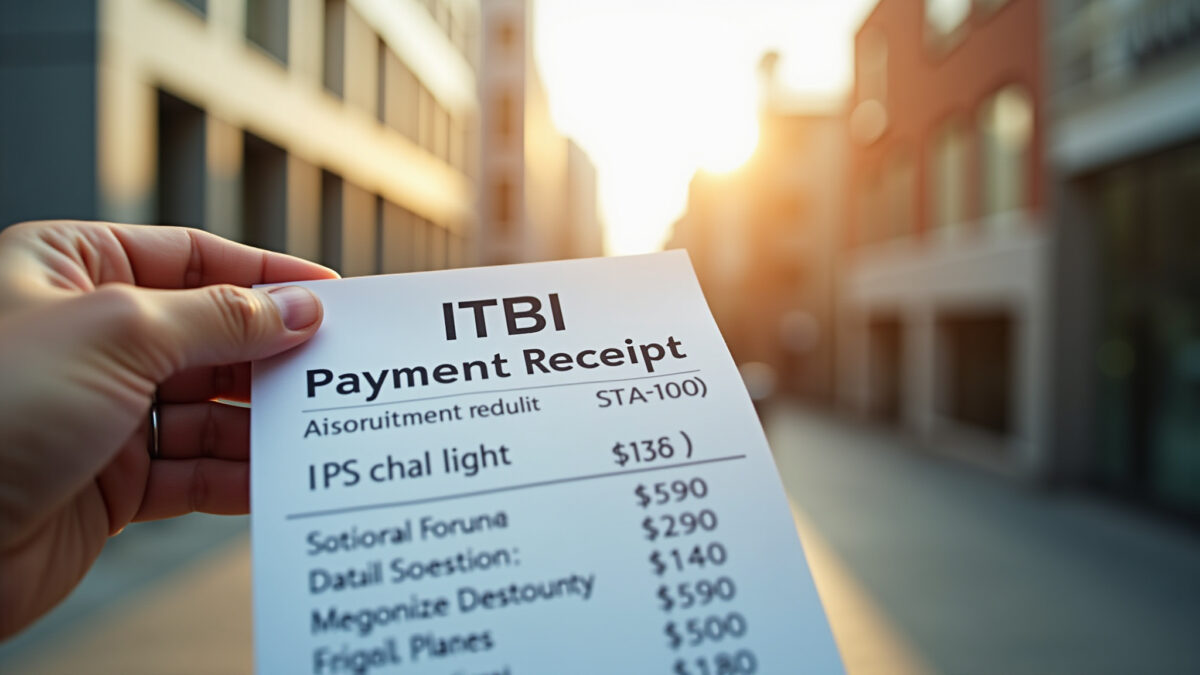 Comprovante de pagamento do ITBI de imóvel.
