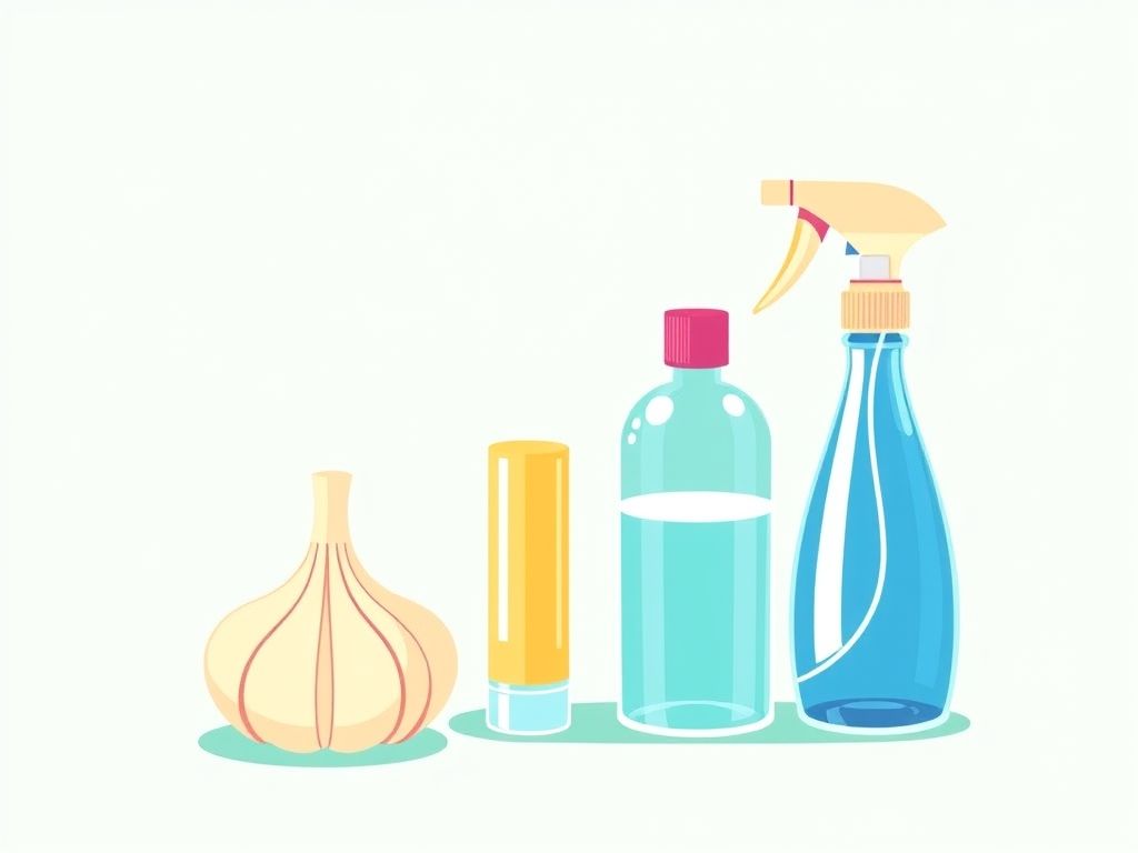Ingredientes para calda de alho contra cochonilhas: alho, álcool, sabão neutro e água. Receita caseira e natural.