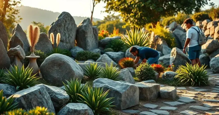 Jardim de Pedras: 20 Ideias Lindas e de Baixa Manutenção