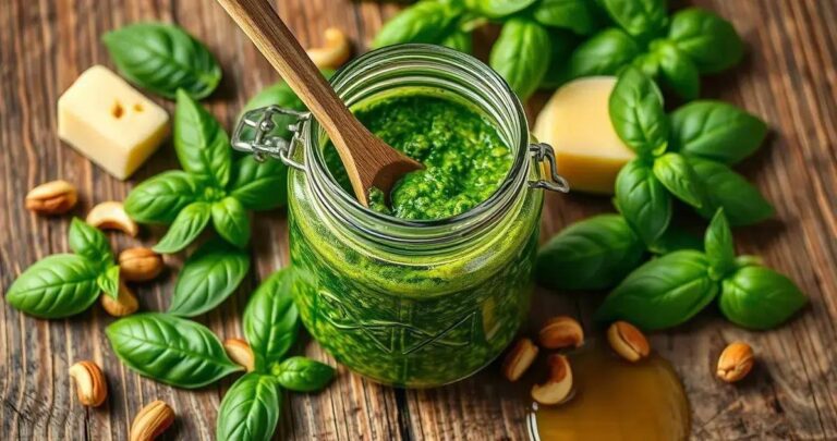 Molho Pesto De Manjericão Tradicional Italiano