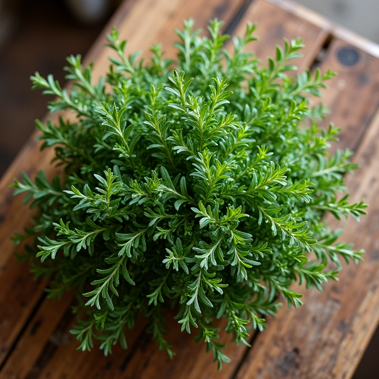 Ramos de orégano secando em cozinha rústica brasileira.