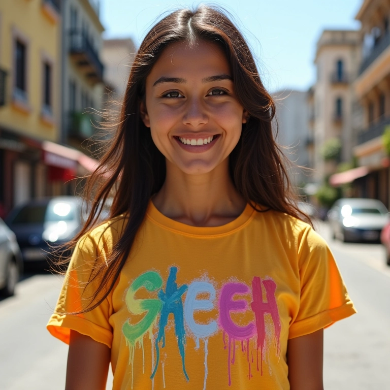 Resultado perfeito ao disfarçar mancha de cloro.