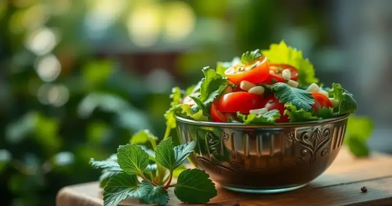 Salada de Pote com Folhas da Horta: Praticidade