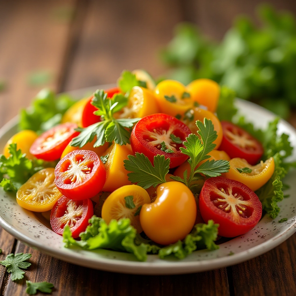 Salada saudável feita com legumes congelados.