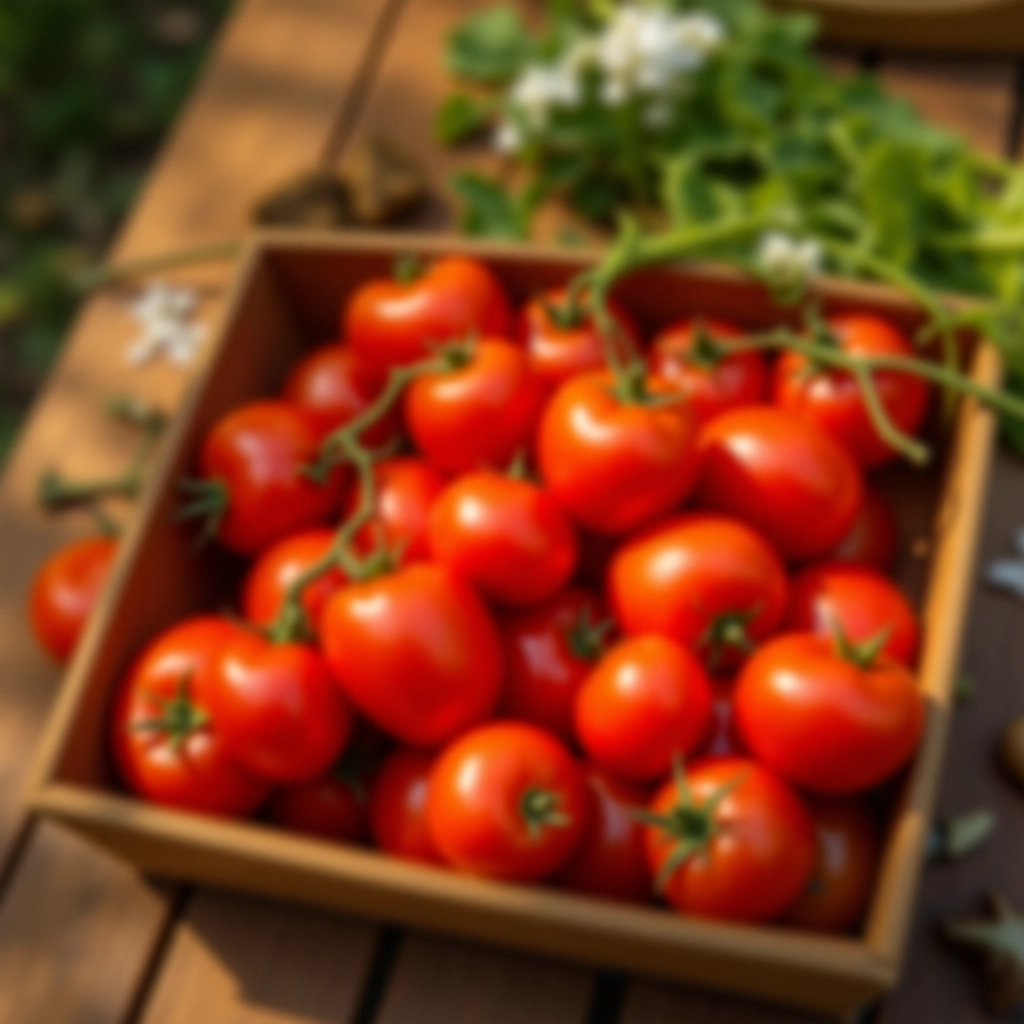 Tomates cereja em marmita para piquenique.