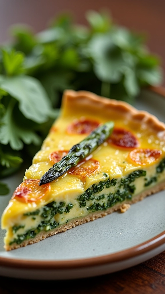 Torta de aspargos com queijo: opção deliciosa para o lanche.