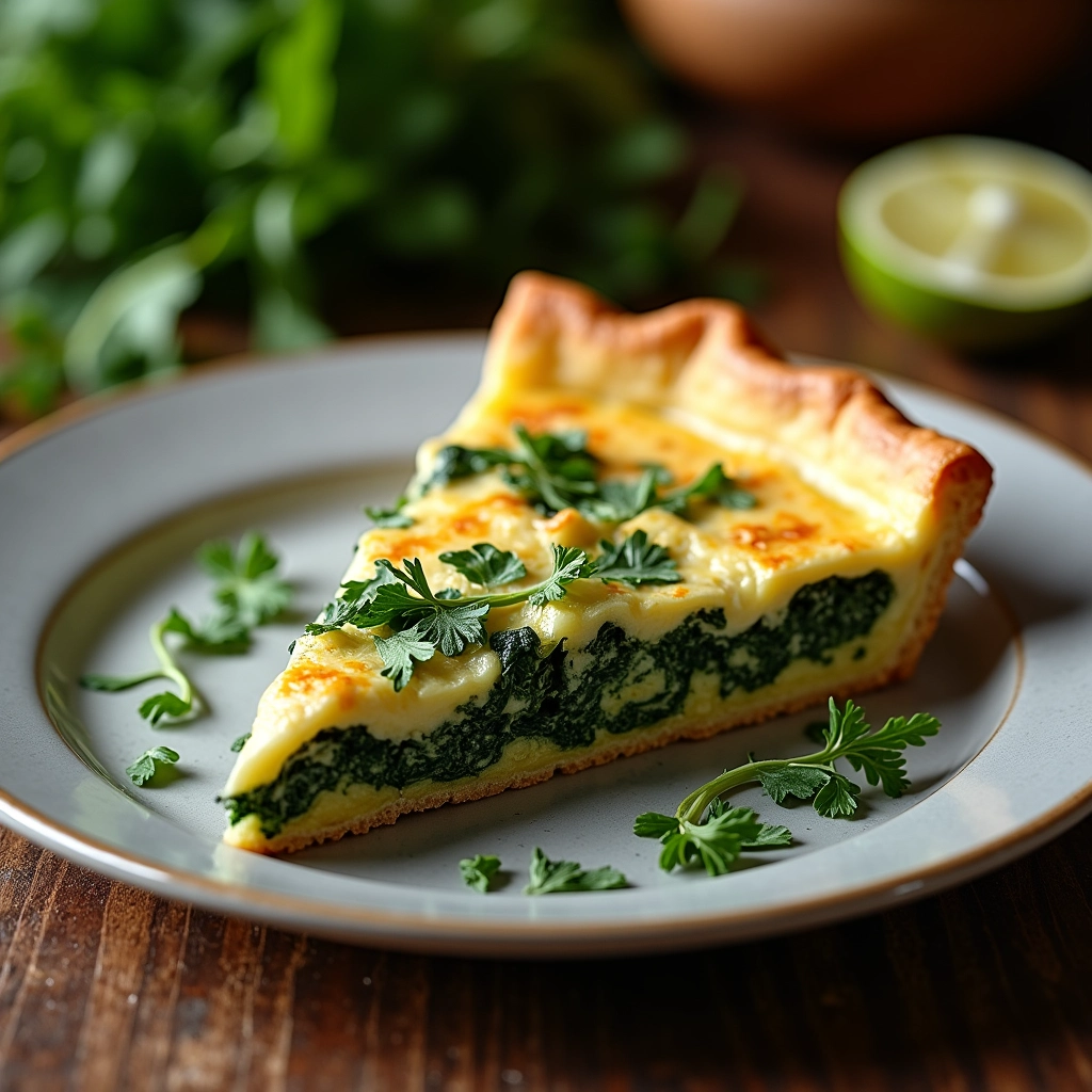 Torta de escarola com ricota, uma opção deliciosa e saudável.