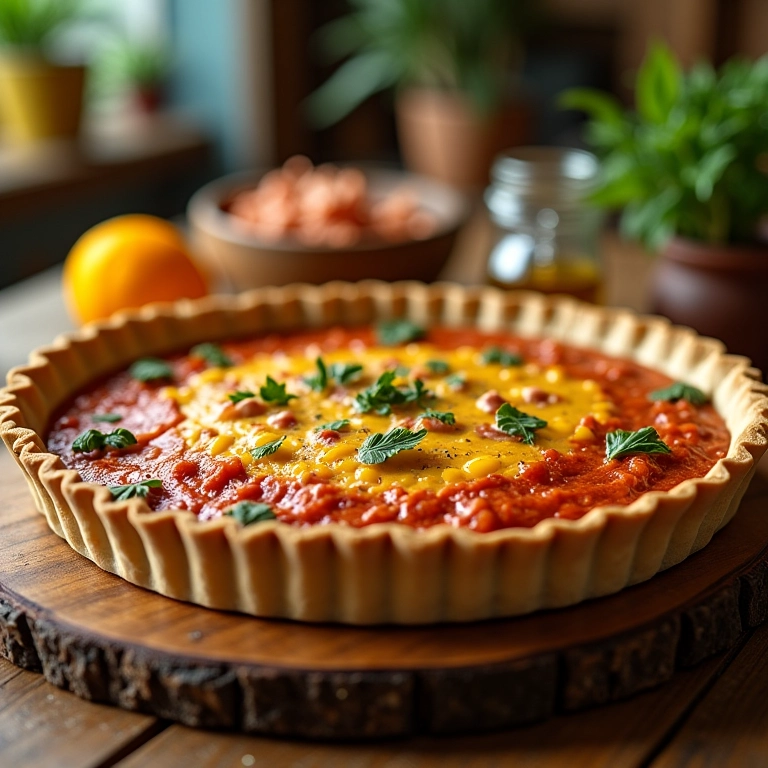 Torta de quinoa apetitosa, pronta para ser saboreada.