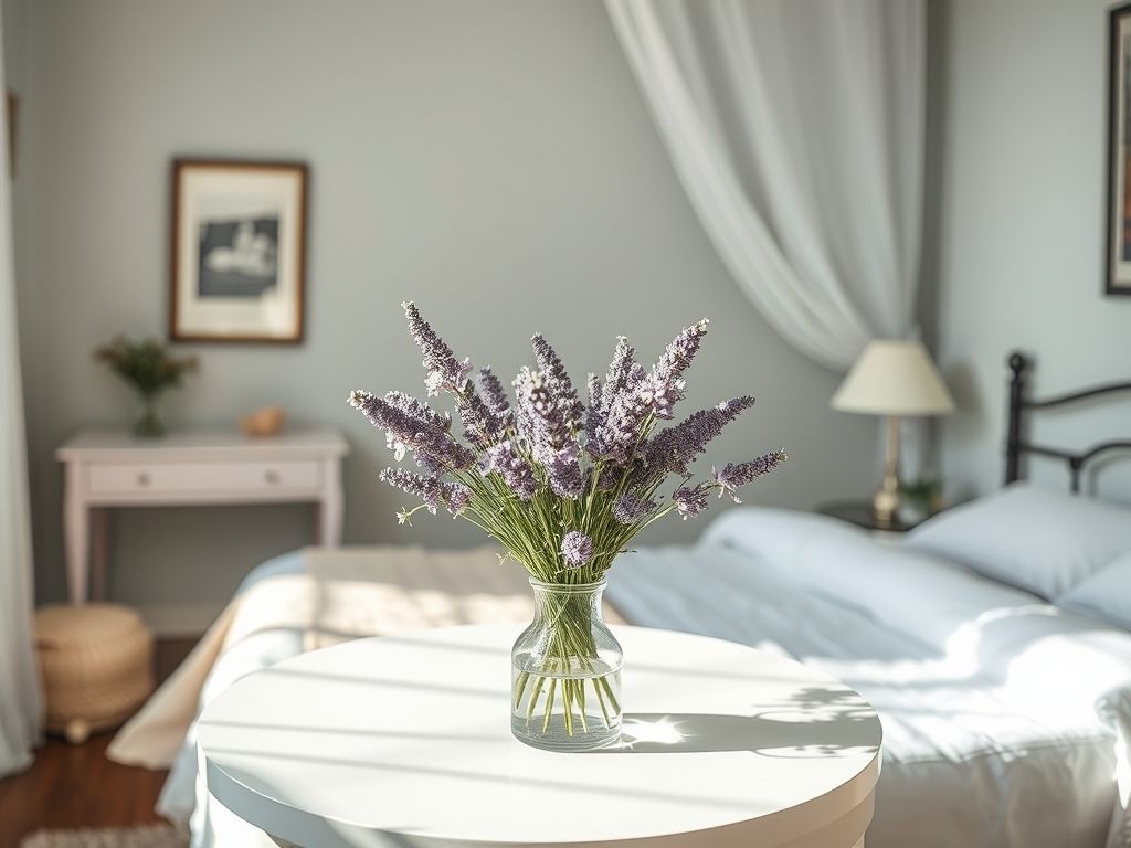 Decoração com flores no quarto: lavanda para um ambiente relaxante e um sono tranquilo, quarto decorado com cores pastel