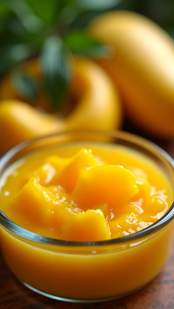 Vinagrete de manga com pimenta biquinho.