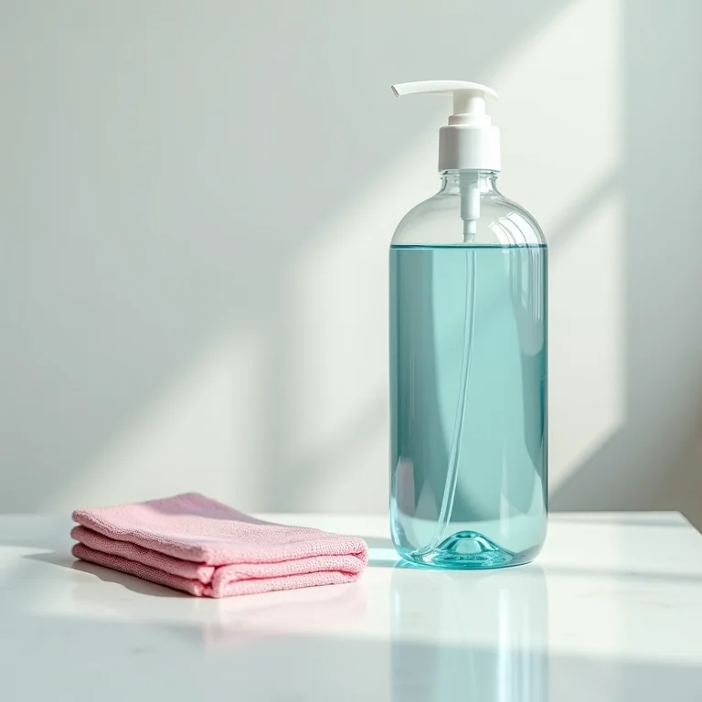 Álcool isopropílico limpando superfície.