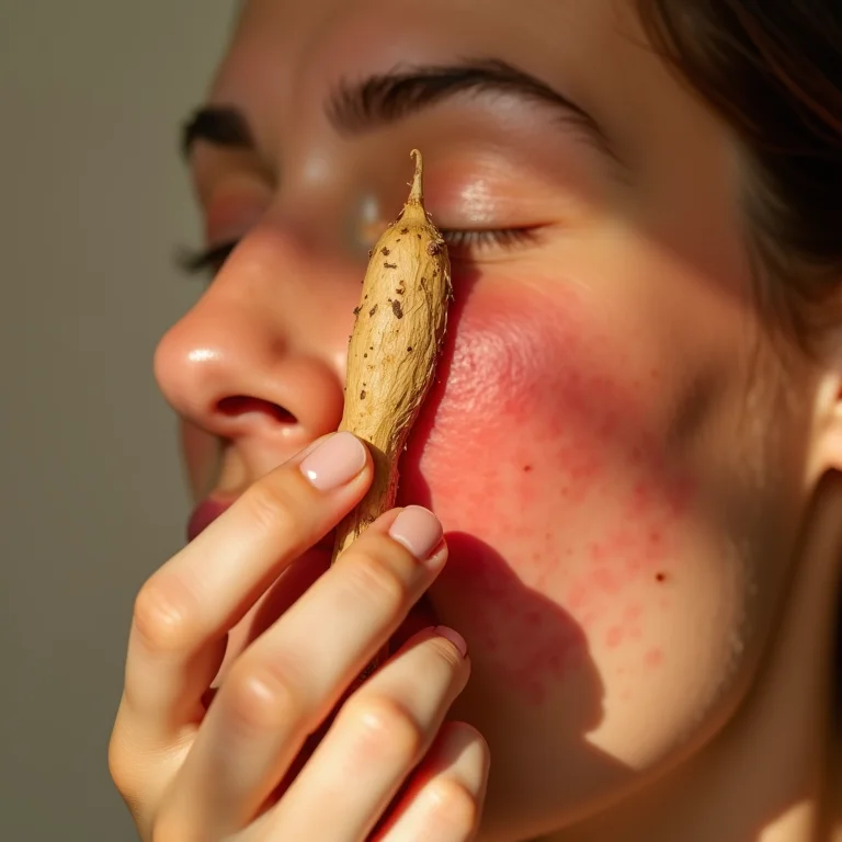 Alívio da inflamação da pele com alcaçuz