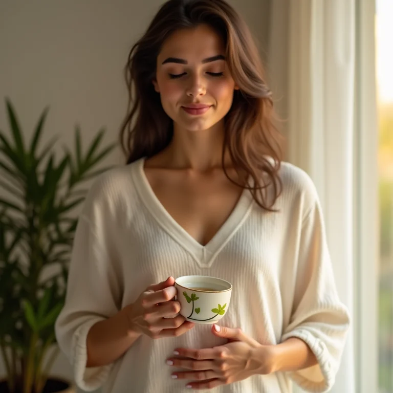 Alívio de cólicas menstruais com chá de poejo