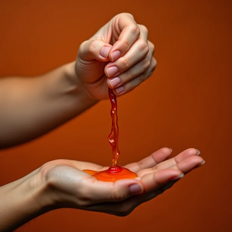 Aplicação de óleo de pimenta caiena em músculos doloridos.