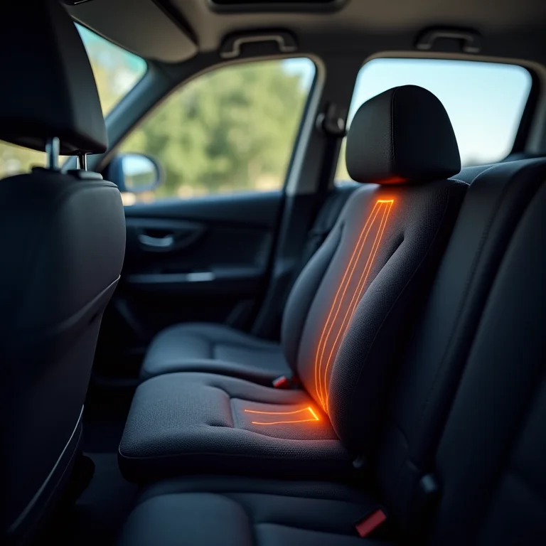 Apoio lombar ergonômico em uso no banco do carro.
