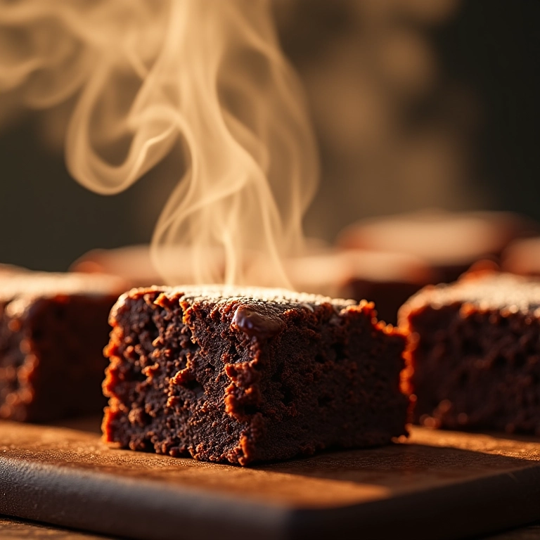 Aroma irresistível do brownie com laranja assando no forno.