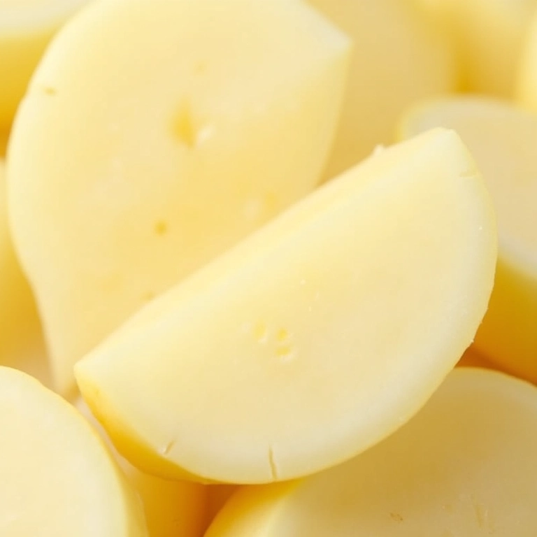 Batata inglesa cortada em rodelas, ilustrando a necessidade de moderação no consumo por diabéticos.