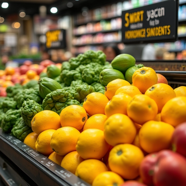 Batata yacon na seção de hortifruti do supermercado.