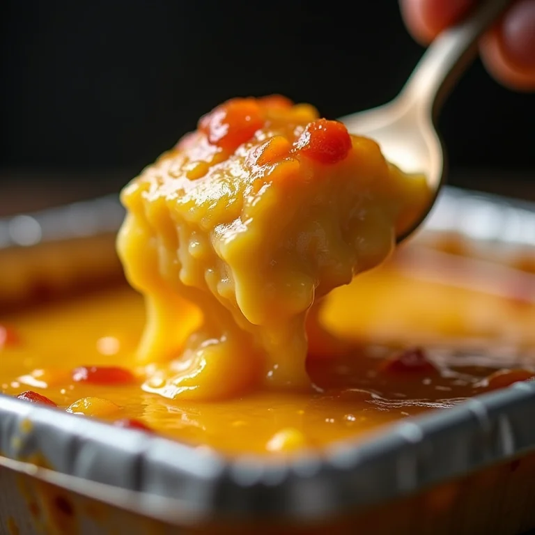 Caldeirada de peixe sendo congelada.